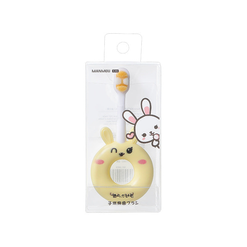 Wholesale Single Pack PP Cartoon Cute Rabbit Soft Fur Baby Toothbrush